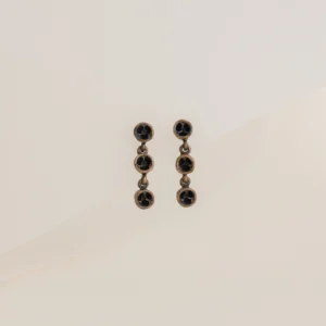 Pendientes Bria cortos bronce y plata